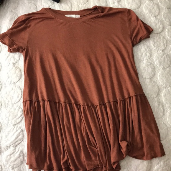 burnt orange peplum top